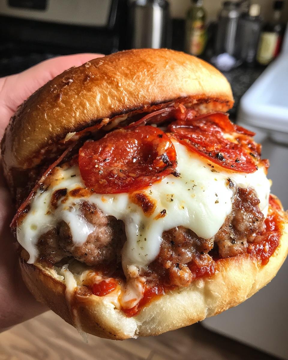 Pepperoni Pizza Burger - detail 1