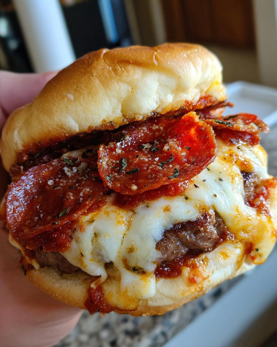 Pepperoni Pizza Burger - detail 2