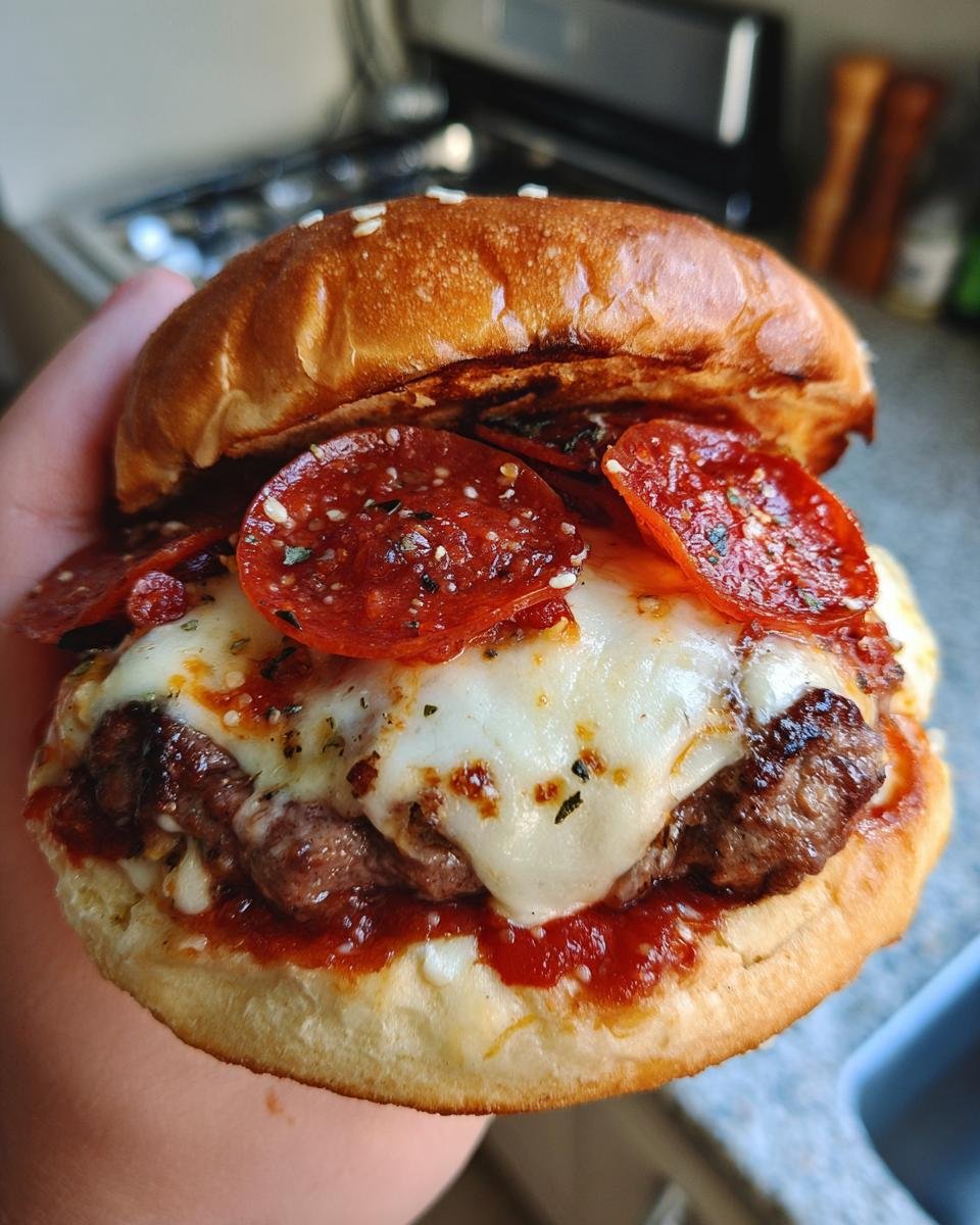 Pepperoni Pizza Burger - detail 3