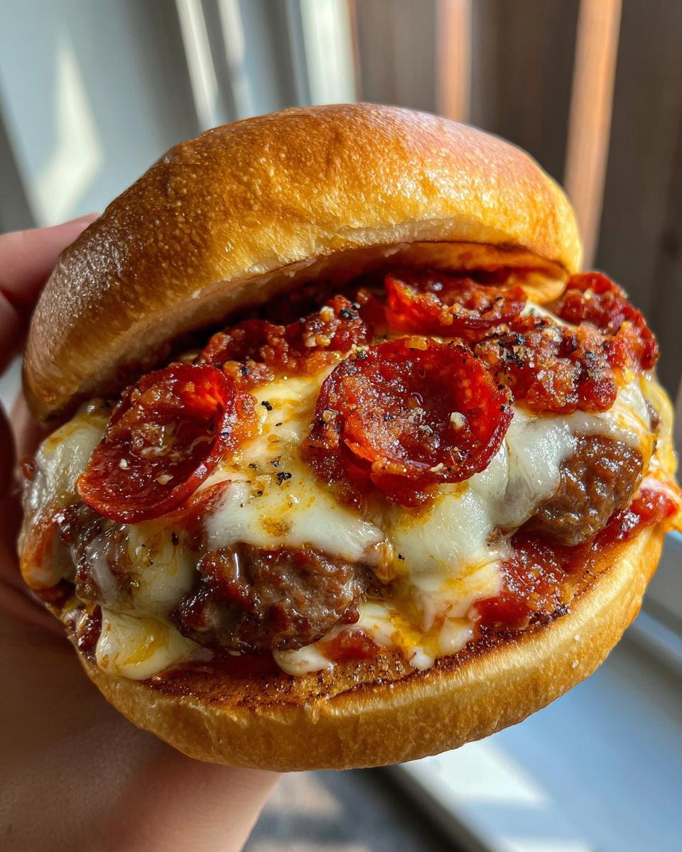 Pepperoni Pizza Burger - detail 4