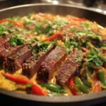 Queso Steak Fajita Skillet