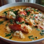 Seafood Bisque with Crab, Shrimp, and Lobster