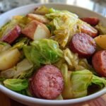 Slow Cooker Cabbage, Potatoes, and Smoked Sausage