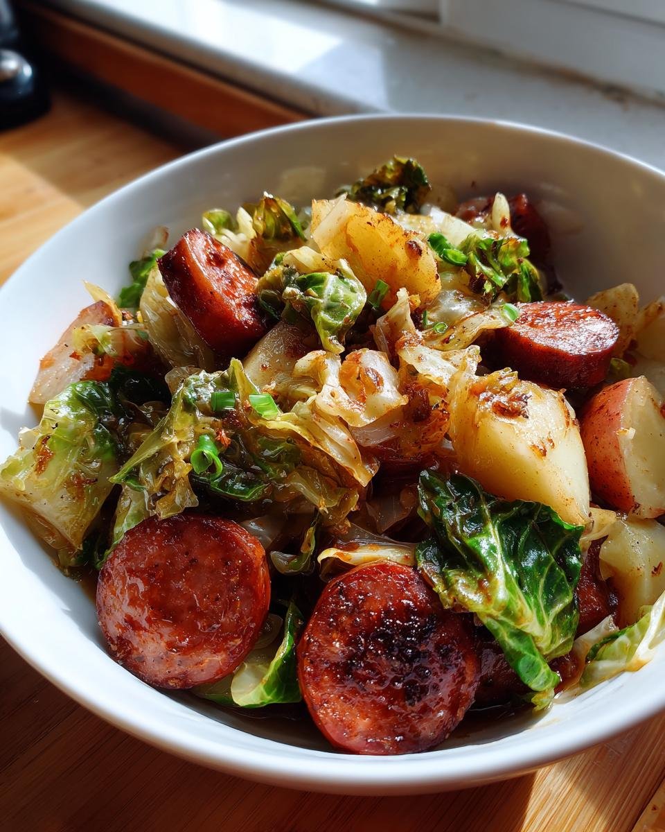 Slow Cooker Cabbage, Potatoes, and Smoked Sausage - detail 3