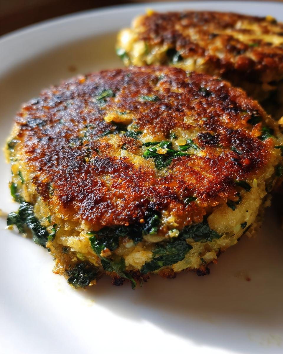 Spinach and Lentil Burgers - detail 2