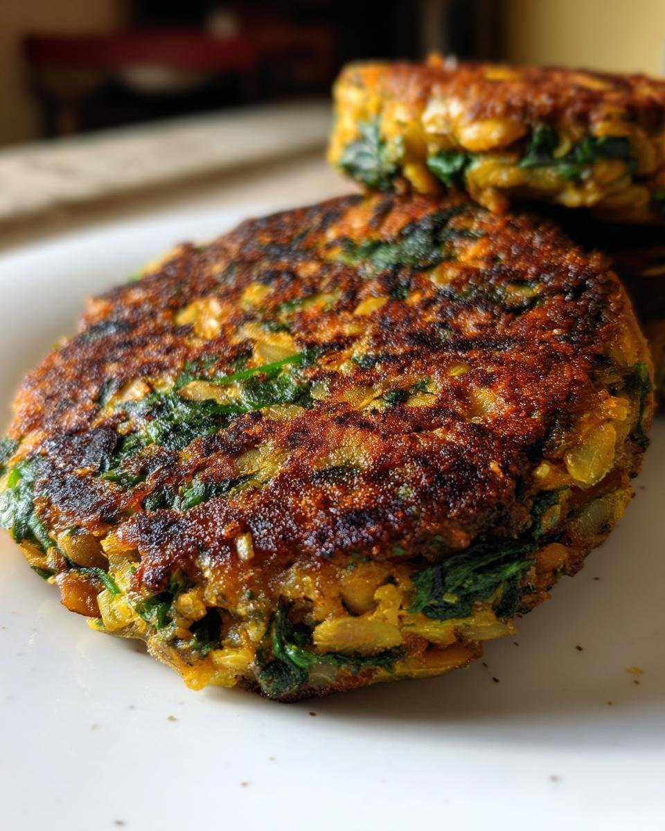 Spinach and Lentil Burgers - detail 3
