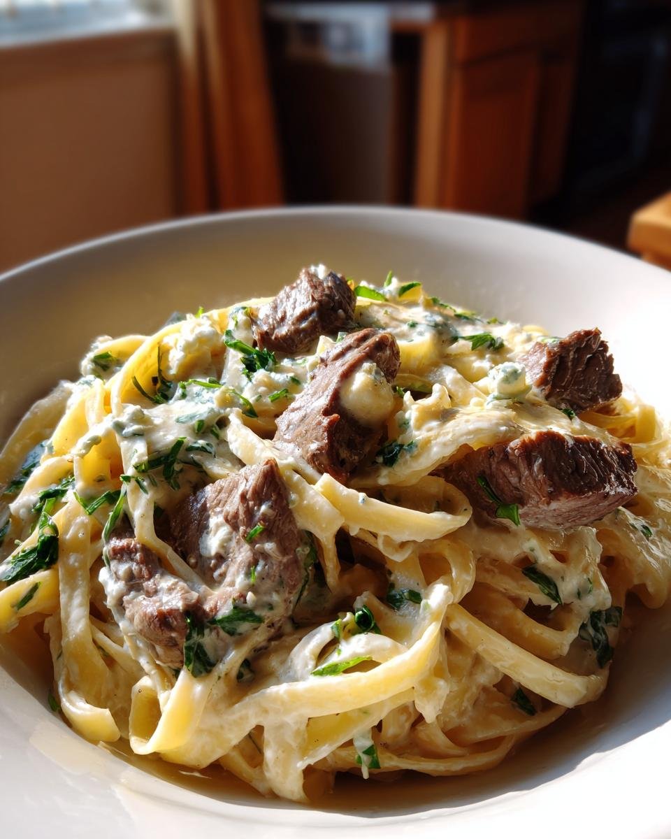 Steak Gorgonzola Alfredo Recipe - detail 1