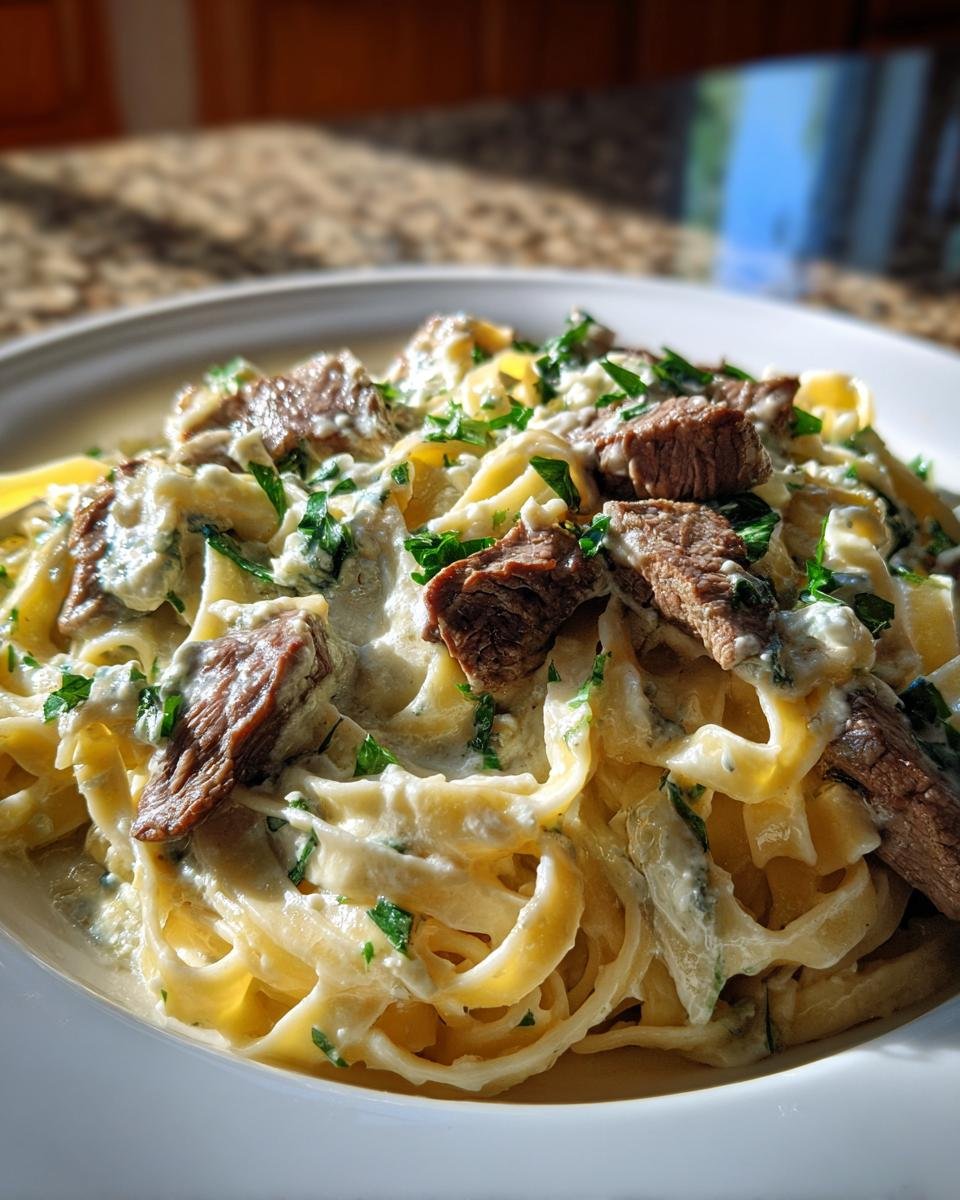 Steak Gorgonzola Alfredo Recipe - detail 3