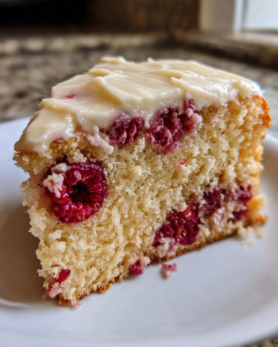 Vanilla Raspberry Sheet Cake - detail 3