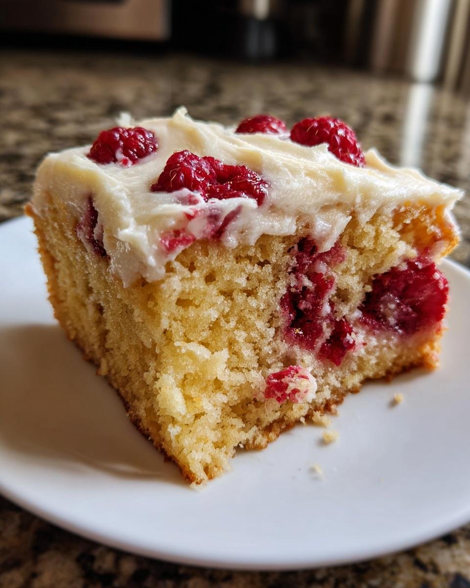 Vanilla Raspberry Sheet Cake - detail 5