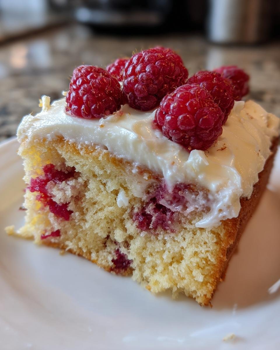 Vanilla Raspberry Sheet Cake - detail 6
