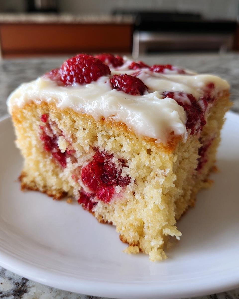 Vanilla Raspberry Sheet Cake - detail 7