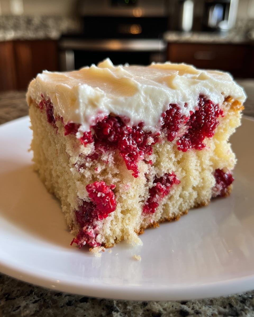 Vanilla Raspberry Sheet Cake - detail 8