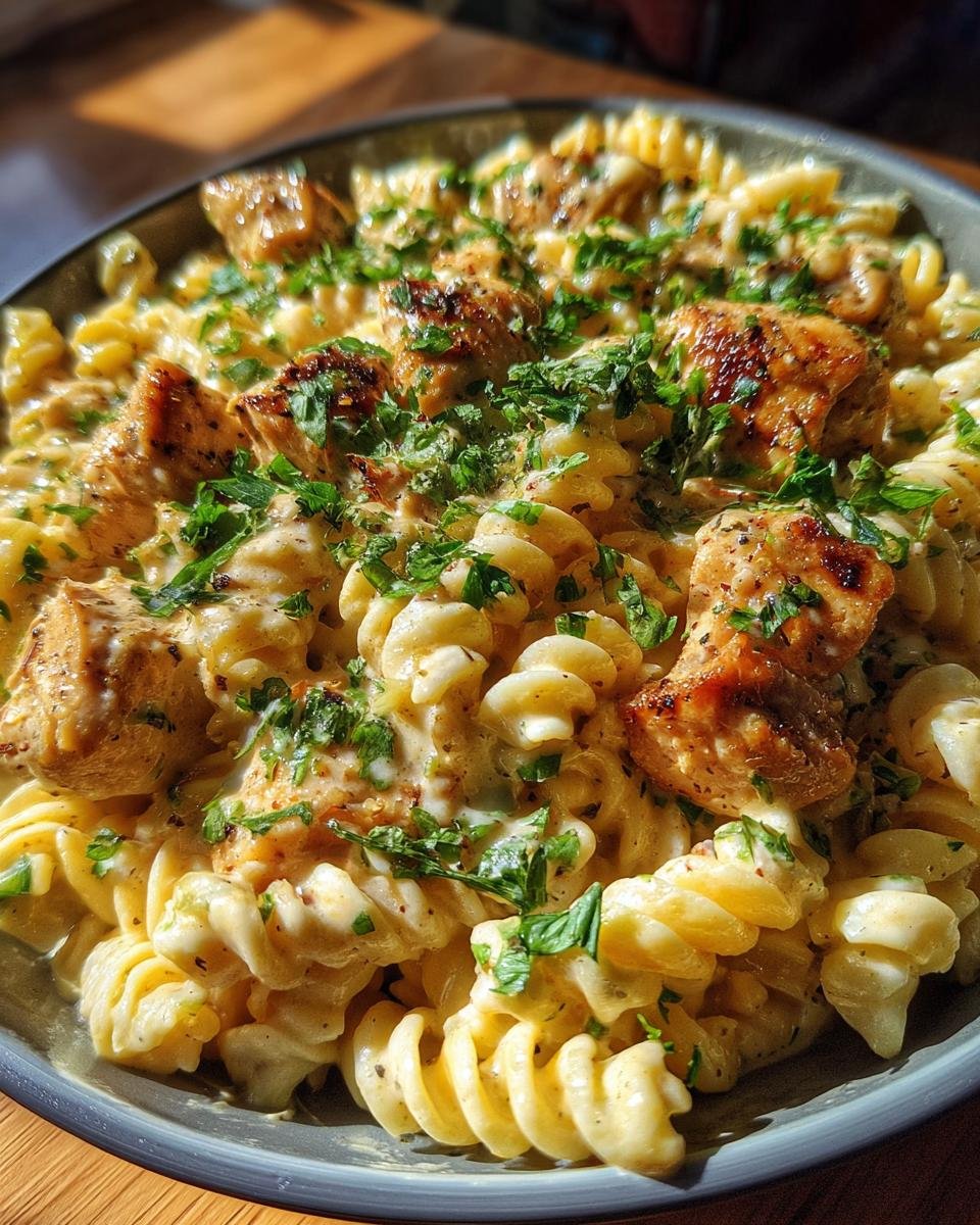 Cheesy Cajun Chicken Rotini in Garlic Parmesan Sauce - detail 1