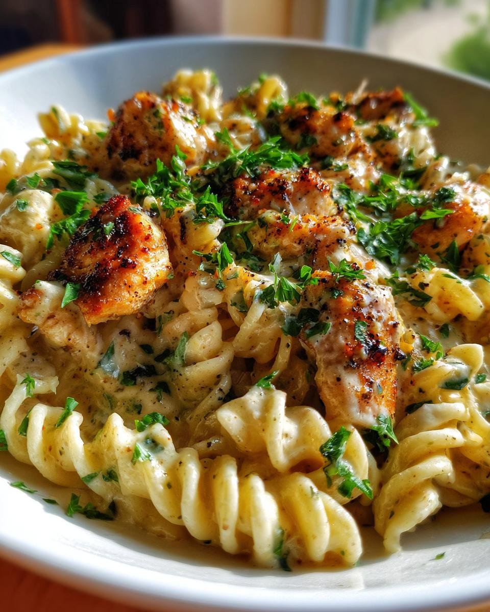 Cheesy Cajun Chicken Rotini in Garlic Parmesan Sauce - detail 2