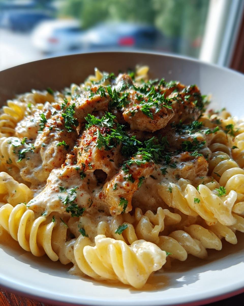 Cheesy Cajun Chicken Rotini in Garlic Parmesan Sauce - detail 3