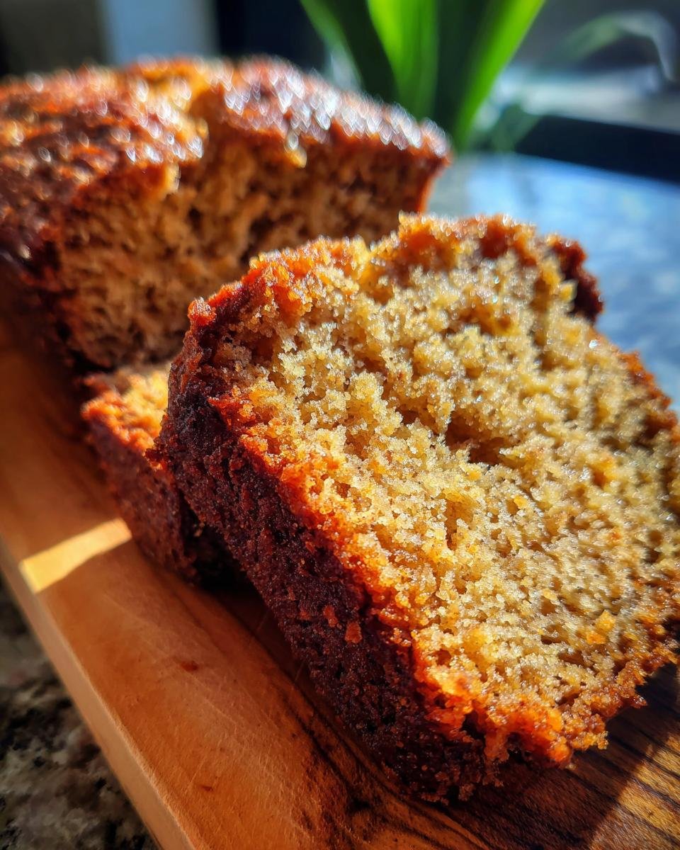 Close-up of moist slices of Irresistible Peanut Butter Cake on a wooden board.